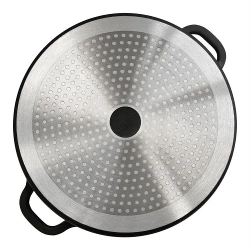 Patelnia granitowa nieprzywierająca z pokrywką GRANDE GRANITE PAN 24 cm