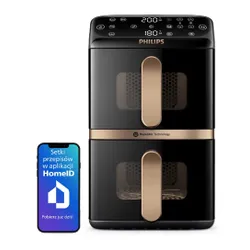 Air Fryer Frytkownica beztłuszczowa PHILIPS Ovi Dual Basket NA462/70 10l 6 automatycznych programów