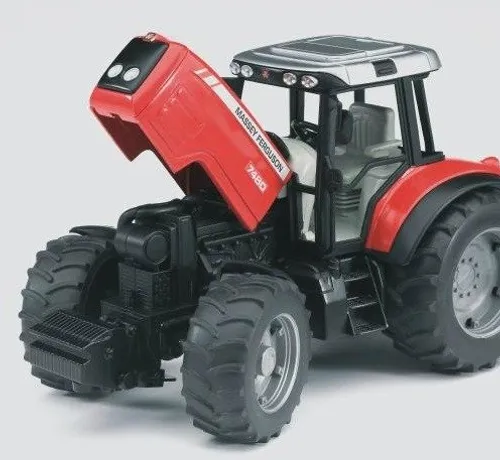 Bruder Traktor Massey Ferguson 7480 z przyczepą wywrotką