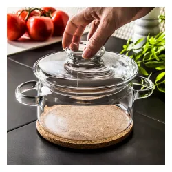 Garnek szklany żaroodporny z pokrywką SIMAX GOURMET 1,5 l