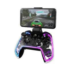 Pad Havit G158BT PRO z uchwytem na telefon do PC, Android Bezprzewodowy Przezroczysty