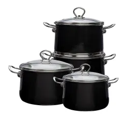 Zestaw garnków Altom Design Izydor 02050021294 Indukcja Emalia 8 elementów