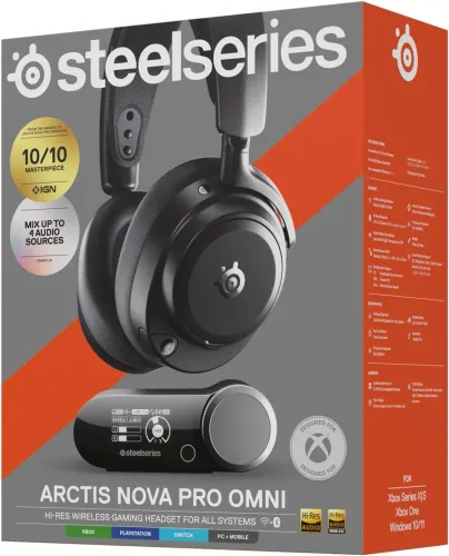 Słuchawki bezprzewodowe z mikrofonem SteelSeries Arctis Nova Pro Omni Nauszne Czarny