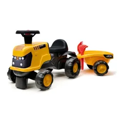 Falk Jeździk Traktor Jcb Fastrac Z Przyczepą Łopatką I Grabkami 1-3 Lat