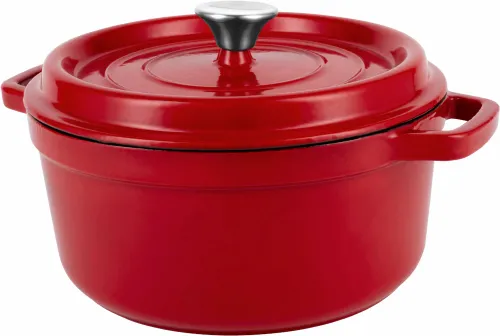 Garnek żeliwny VINTAGE CUISINE VC2P2218RF20CP Czerwony 2.2L