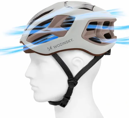 Kask rowerowy WOZINSKY HT-68TL Biały Szosowy (rozmiar L)