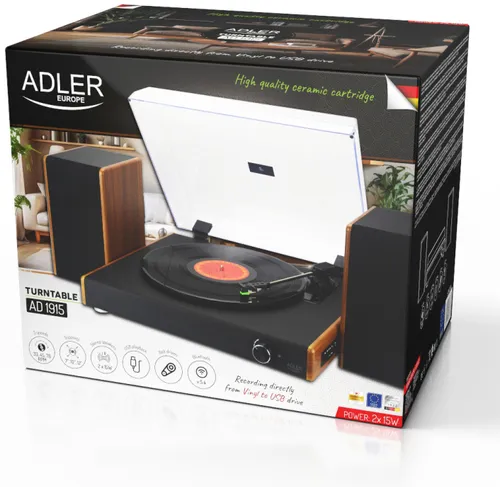 Gramofon ADLER AD 1915 Drewno