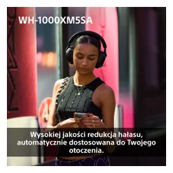 Słuchawki nauszne SONY WH-1000XM5SA ANC Czarny