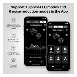 Słuchawki bezprzewodowe Tozo Golden X1 Dokanałowe Bluetooth 5.3 Niebieski