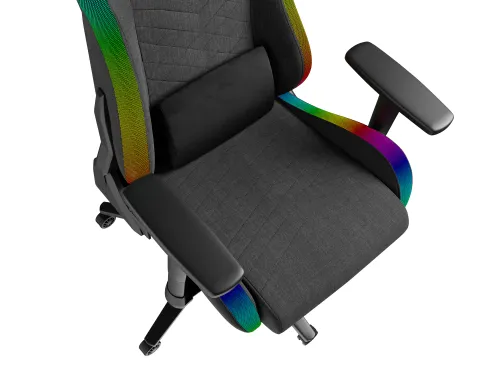 Fotel Genesis Trit 660 RGB Gamingowy do 150kg Tkanina Szary