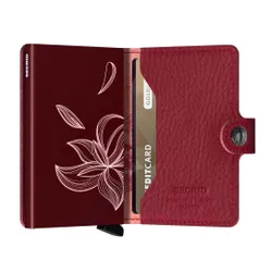 RFID Kılıflı Cüzdan Miniwallet Gizli Dikiş Linea-magnolia rosso