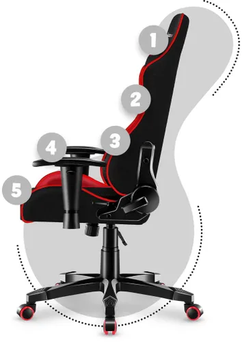 Fotel HUZARO Ranger 6.0 Mesh Czerwony