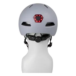 Kask rowerowy VAYOX Street VA0423GREM Szary Miejski z lampką (rozmiar M)