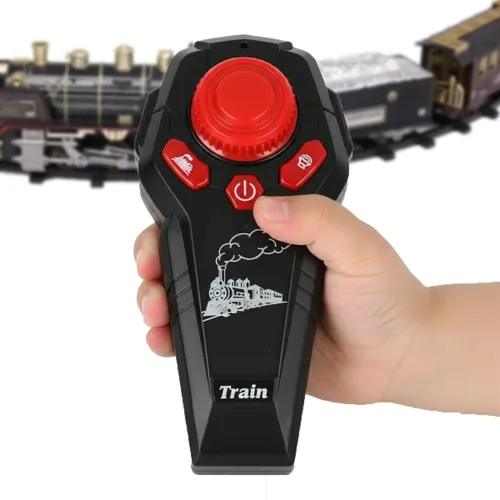 Kolejka elektryczna na akumulator parowóz światła dym + pilot RC Z3097