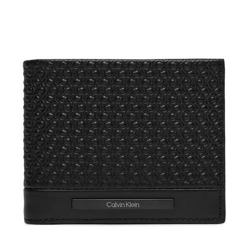 Большой мужской кошелек Calvin Klein Modern Bar Bifold 5cc с монетой K50K511378 Black Nano Mono 0GL