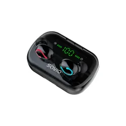 Słuchawki bezprzewodowe Savio TWS-06 Dokanałowe Bluetooth 5.0 Czarny