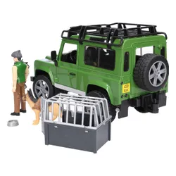 Bruder LandRover Defender z figurką leśnika i z psem (02587)