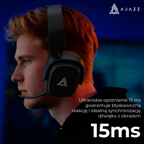 Słuchawki bezprzewodowe z mikrofonem Ajazz AHM09 MAX Nauszne Czarny