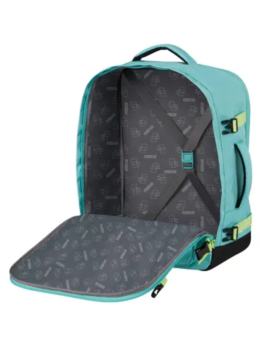 Plecak podręczny American Tourister Take2Cabin MS do Wizz Air - dusty turquoise / lime