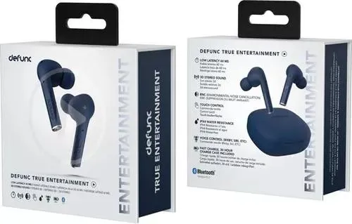 Беспроводные наушники DEFUNC True Entertainment Bluetooth 5.2 синий