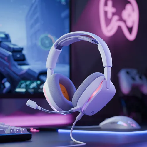 Słuchawki GLORIOUS GHS Eternal RGB GLO-A-2PC-WHT Nauszne