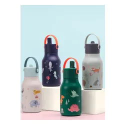 Butelka dziecięca na wodę Lund London Little Childrens Water Bottle 400 ml - woodland