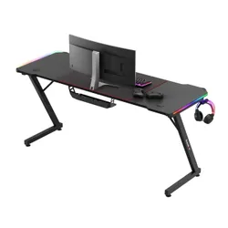 Biurko gamingowe HUZARO Hero 4.8 RGB Czarny