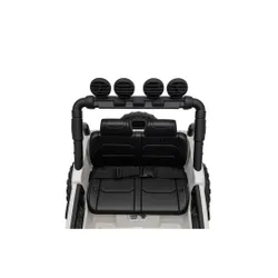 Auto Na Akumulator Jeep Rubicon 2X200W 24V Eva Skóra LED Pilot Radio MP3