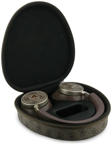 Słuchawki nauszne GUESS 4G Triangle Logo Bluetooth ENC Brązowy