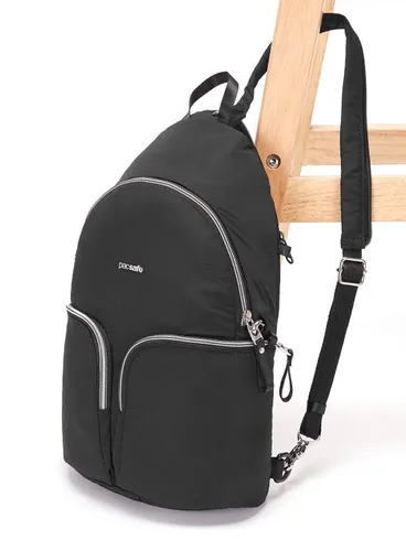 Hırsızlığa Karşı Dayanıklı Sırt Çantası Pacsafe Stylesafe Convertible Sling To Backpack-black