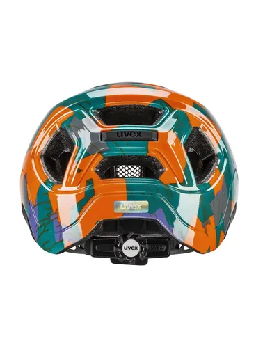 Kask rowerowy dla dzieci Uvex React JR. - papaya camo