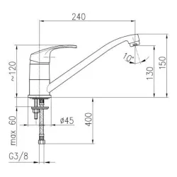 Bateria KFA Armatura Arura Krzem 4213-915-00 Chrom Mosiądz