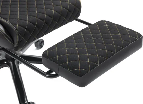 Fotel GAMVIS Phantom Large Czarny (złote elementy) + podnóżek