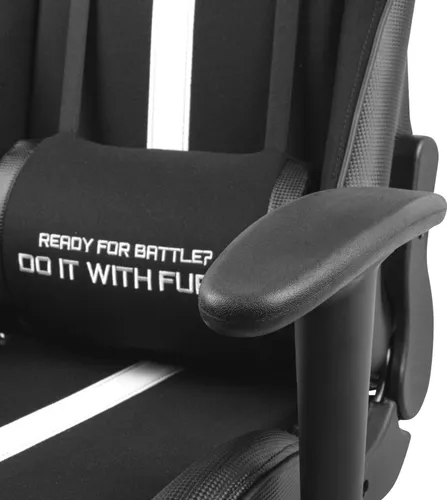 Fotel FURY Avenger XL Czarno-biały