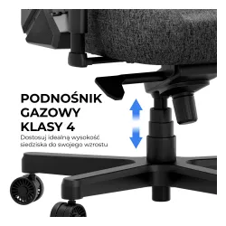 Fotel Anda Seat Kaiser 3E XL Gamingowy do 150kg Tkanina Czarny