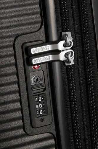 Mała kabinowa walizka American Tourister Soundbox - bass black