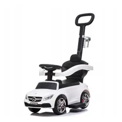 Jeździk chodzik pchacz autko Mercedes Amg z rączką i zabezpieczeniem Biały