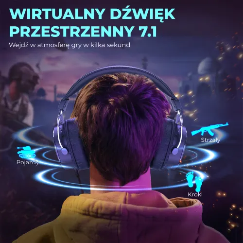 Słuchawki przewodowe z mikrofonem Fifine AmpliGame H16 Nauszne Czarny