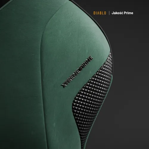 Fotel Diablo Chairs X.One Prime Normal Size Forest Green Gamingowy Do 140kg Tkanina Zielony