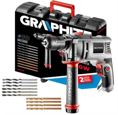 Graphite darbeli matkap 58G736 650W