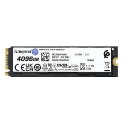 Kingston KC3000 4TB M. 2 2280 PCI-E x4 Gen4 NVMe SSD (SKC3000D/4096G)