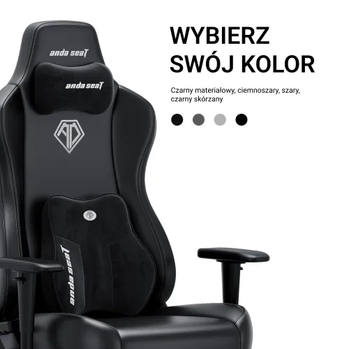 Fotel Anda Seat Novis Plus XL Gamingowy do 150kg Skóra ECO Czarny