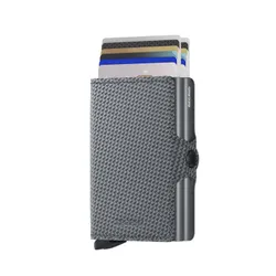 RFID Secrid Twinwallet Karbon Cep Cüzdanı-cool grey