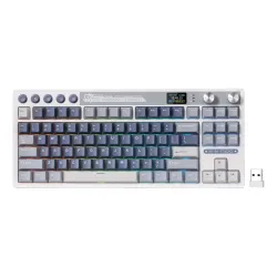 Klawiatura mechaniczna Royal Kludge RK-M87 Ocean Blue Cream Switch Biało-Niebieski