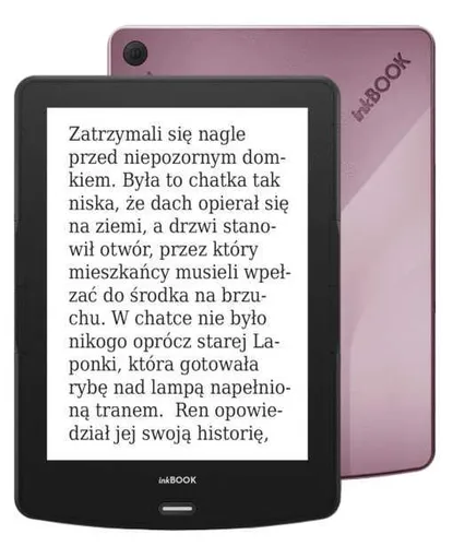 Czytnik E-booków inkBOOK Calypso Plus - 6" - 16GB -WiFi - różowy + etui