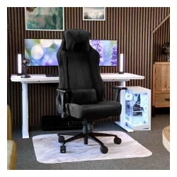 Fotel Arozzi Vernazza Soft Fabric Pure Black Gamingowy do 145kg Tkanina Czarny