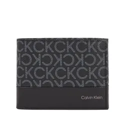 Мужской кошелек Calvin Klein Subtle Mono Trifold 10cc с монетой K50K509238 Black Classic Mono 01h