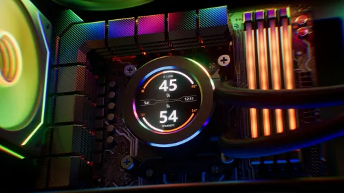 Chłodzenie Krux HydroGlance 360 ARGB LCD Czarny