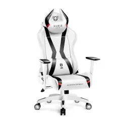 Fotel Diablo Chairs X-Horn 2.0 King Size Gamingowy do 180kg Skóra ECO Biało-czarny