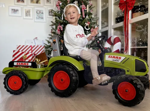 Falk Traktor na Pedały Claas Duży z Przyczepką od 3 lat